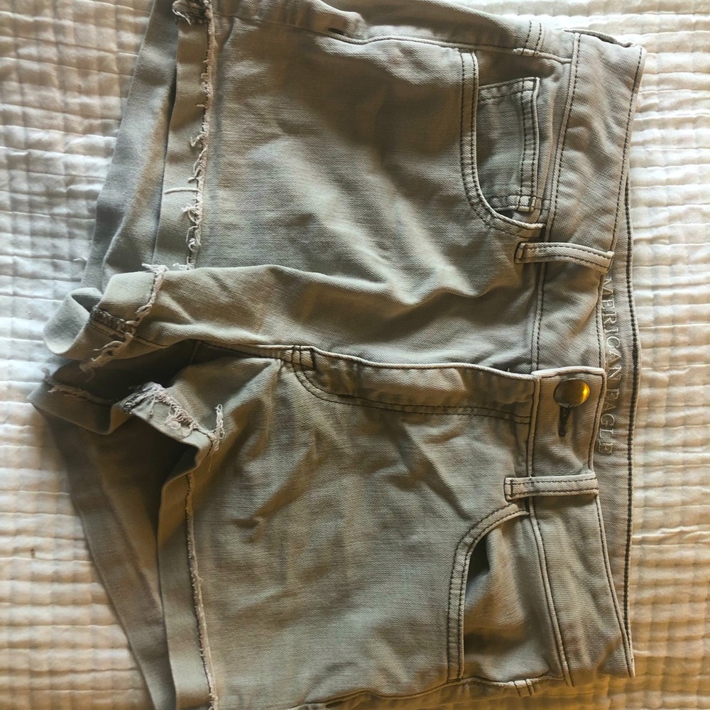 Green/Grey American Eagle shorts (size 8)